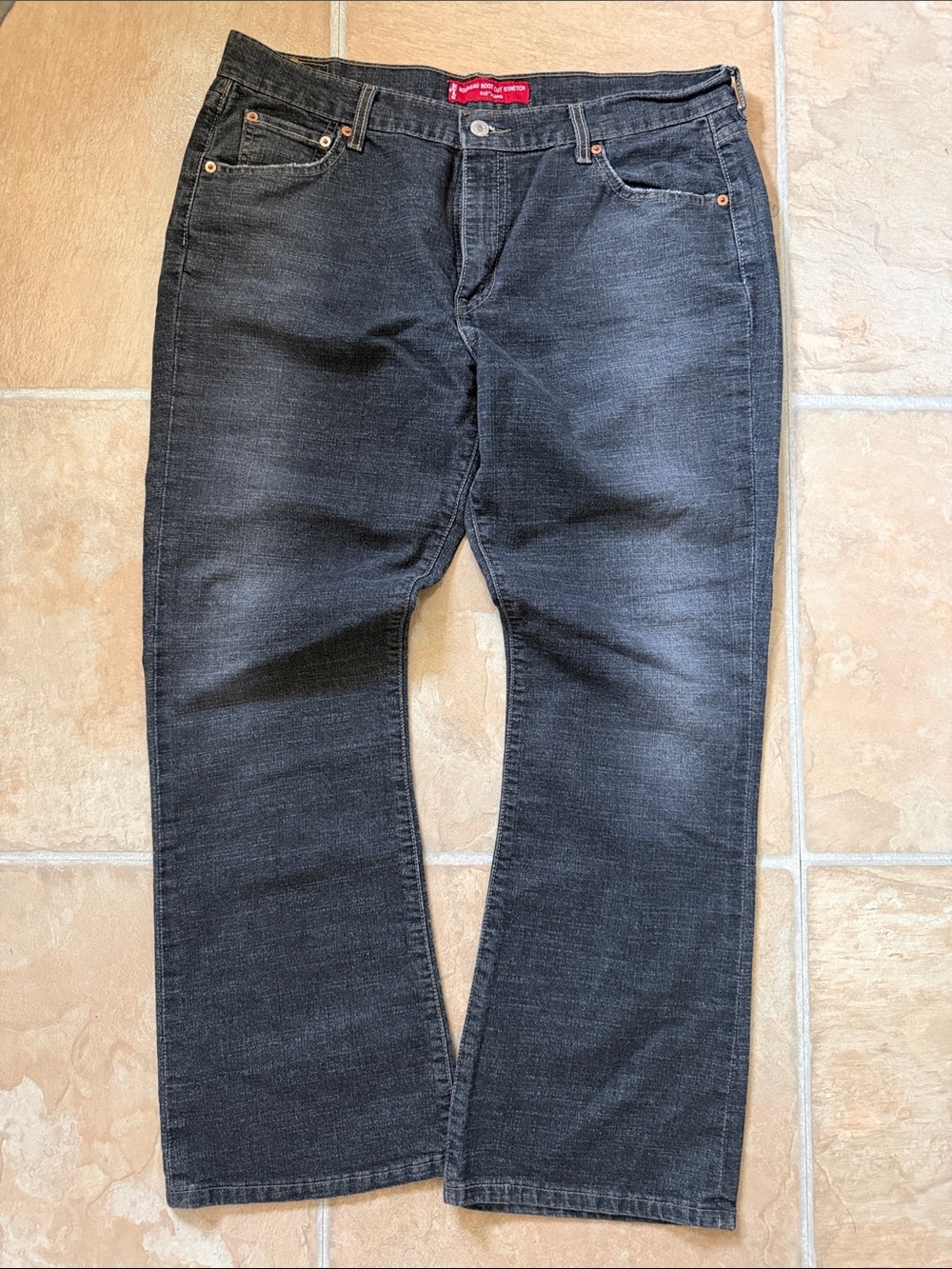 Levi's Nouveau Boot cut Stretch Black Wash 515 jeans 16 S